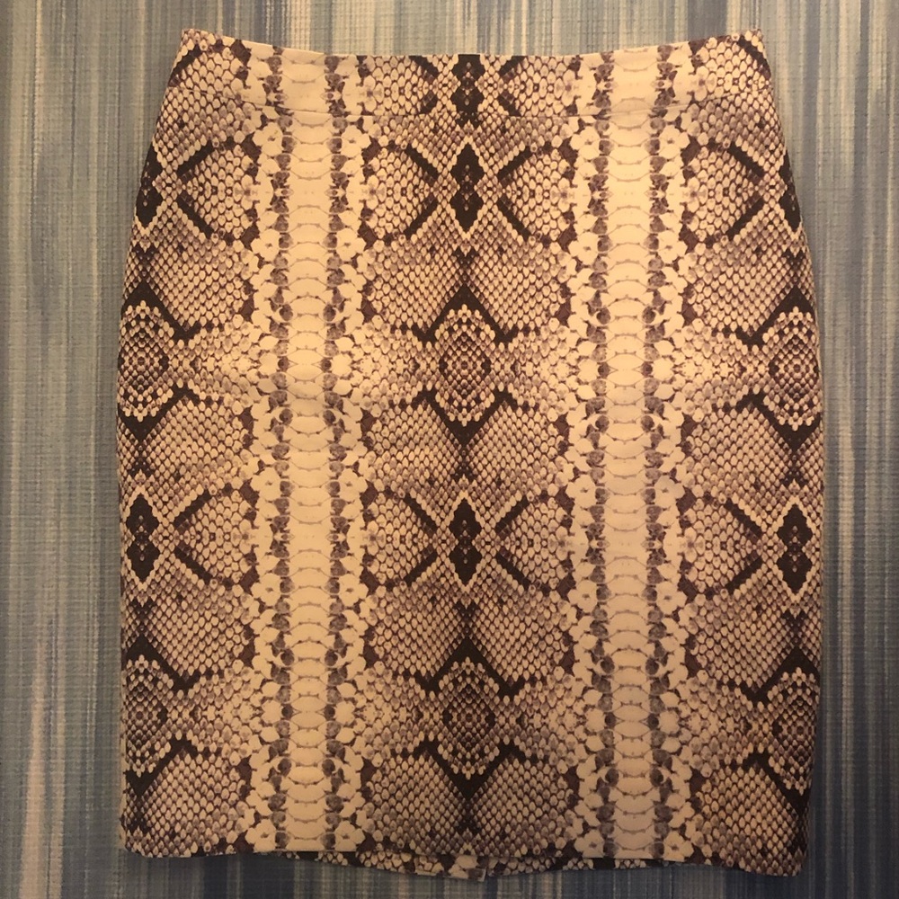 Snakeskin J Crew No. 2 pencil skirt Size 6